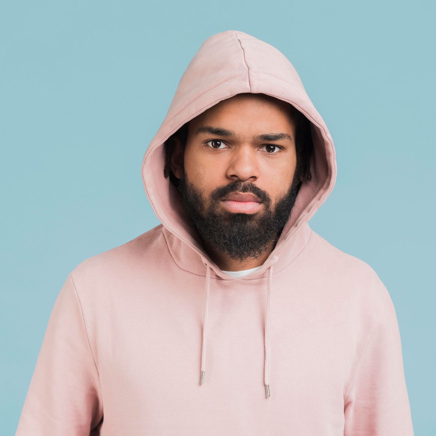 Light pink pullover hoodie